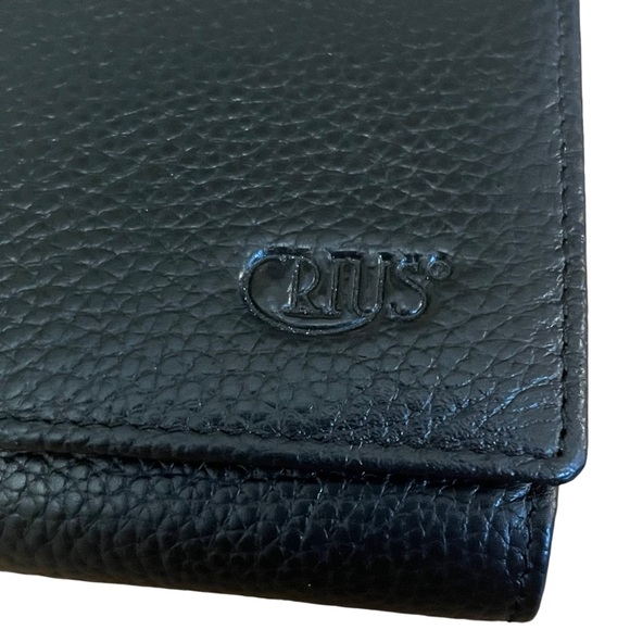 Cruis RFID Black Leather Tri-Fold Wallet - Picture 2 of 6